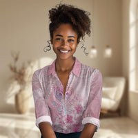 Afro Vodou Erzulie Freda Women Casual Shirt Hibiscus & Pearls