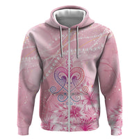 Afro Vodou Erzulie Freda Zip Hoodie Hibiscus & Pearls