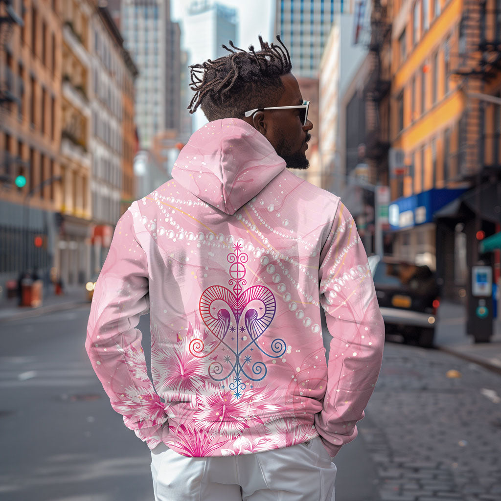 Afro Vodou Erzulie Freda Zip Hoodie Hibiscus & Pearls