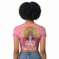 Afro Vodou Erzulie Freda Goddess Raglan Cropped T shirt