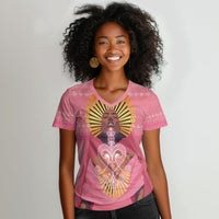 Afro Vodou Erzulie Freda Goddess Women V-Neck T-Shirt