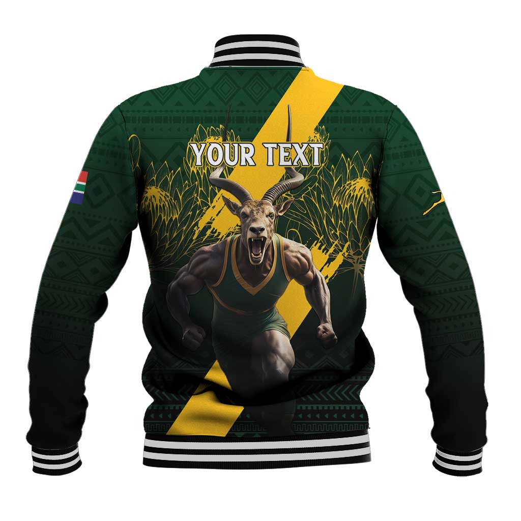 Personalised South Africa Rugby Baseball Jacket Proud Bokke We Are Champions LT7 - Wonder Print Shop