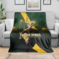 Personalised South Africa Rugby Blanket Proud Bokke We Are Champions