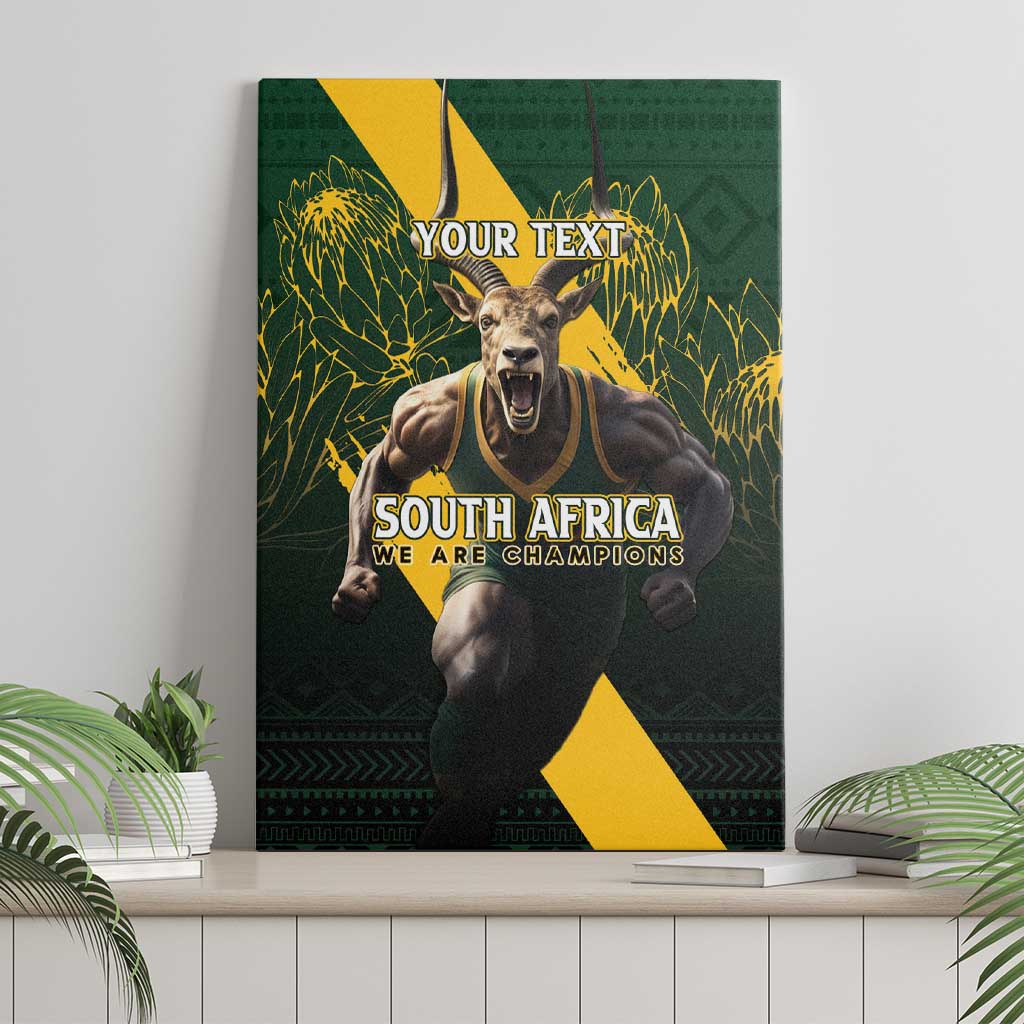 Personalised South Africa Rugby Canvas Wall Art Proud Bokke We Are Champions LT7 - Wonder Print Shop