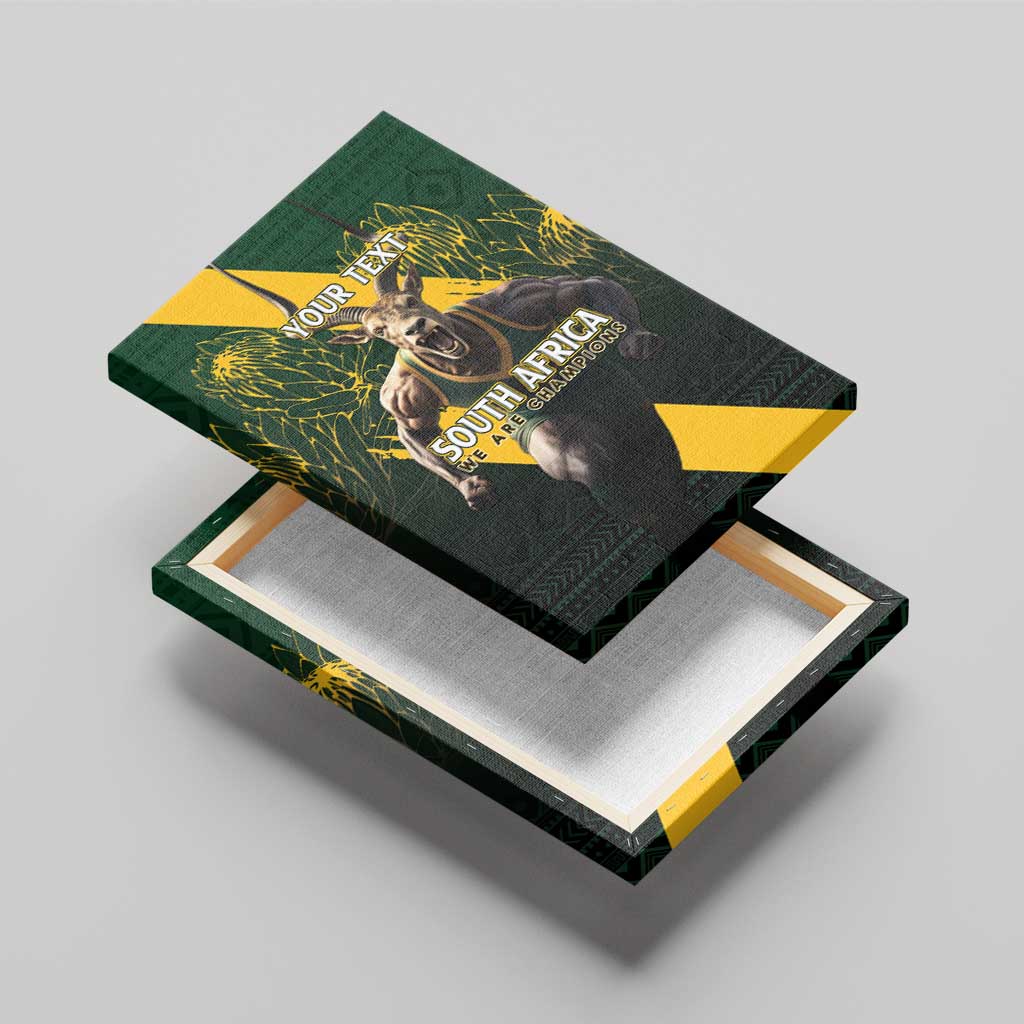 Personalised South Africa Rugby Canvas Wall Art Proud Bokke We Are Champions LT7 - Wonder Print Shop