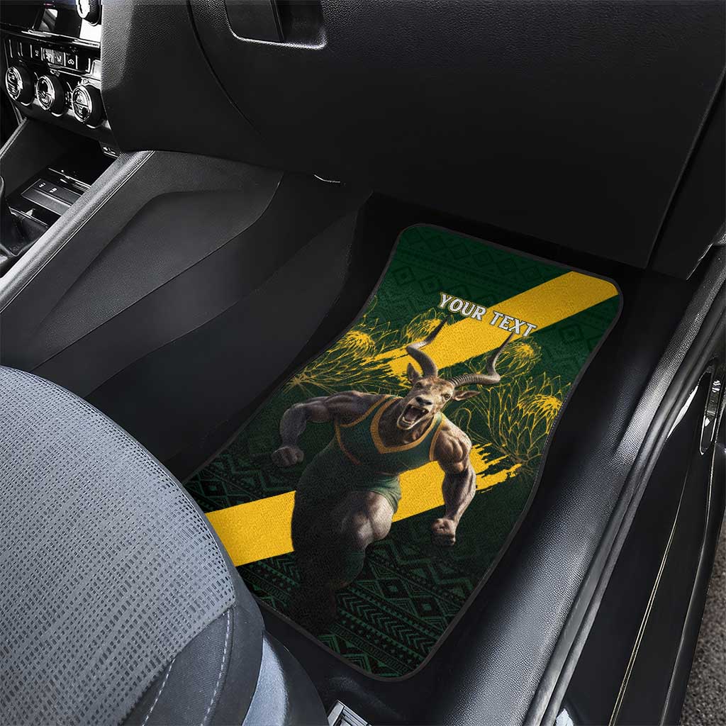 Personalised South Africa Rugby Car Mats Proud Bokke We Are Champions LT7 - Wonder Print Shop