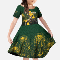 Personalised South Africa Rugby Family Matching Off The Shoulder Long Sleeve Dress and Hawaiian Shirt Proud Bokke We Are Champions - Wonder Print Shop