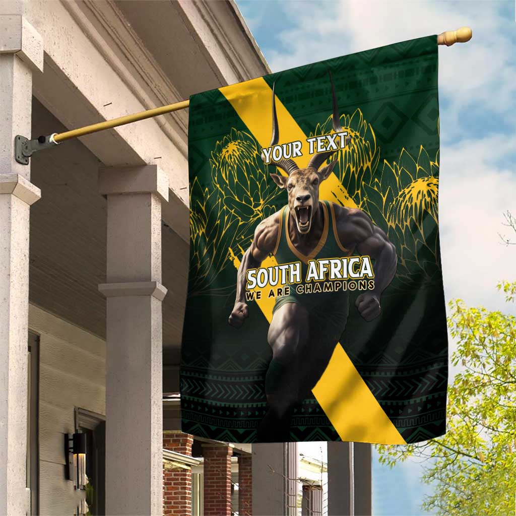 Personalised South Africa Rugby Garden Flag Proud Bokke We Are Champions - Wonder Print Shop