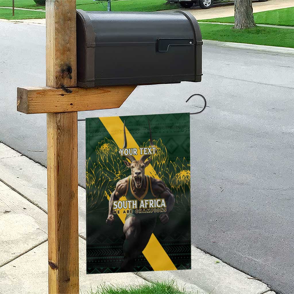 Personalised South Africa Rugby Garden Flag Proud Bokke We Are Champions - Wonder Print Shop