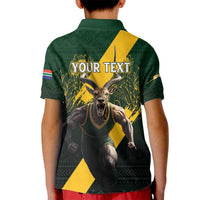 Personalised South Africa Rugby Kid Polo Shirt Proud Bokke We Are Champions - Wonder Print Shop