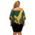 Personalised South Africa Rugby Off Shoulder Short Dress Proud Bokke We Are Champions - Wonder Print Shop