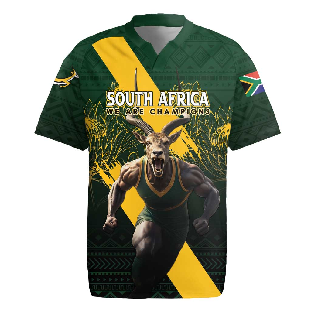 Personalised South Africa Rugby Rugby Jersey Proud Bokke We Are Champions - Wonder Print Shop