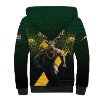 Personalised South Africa Rugby Sherpa Hoodie Proud Bokke We Are Champions - Wonder Print Shop