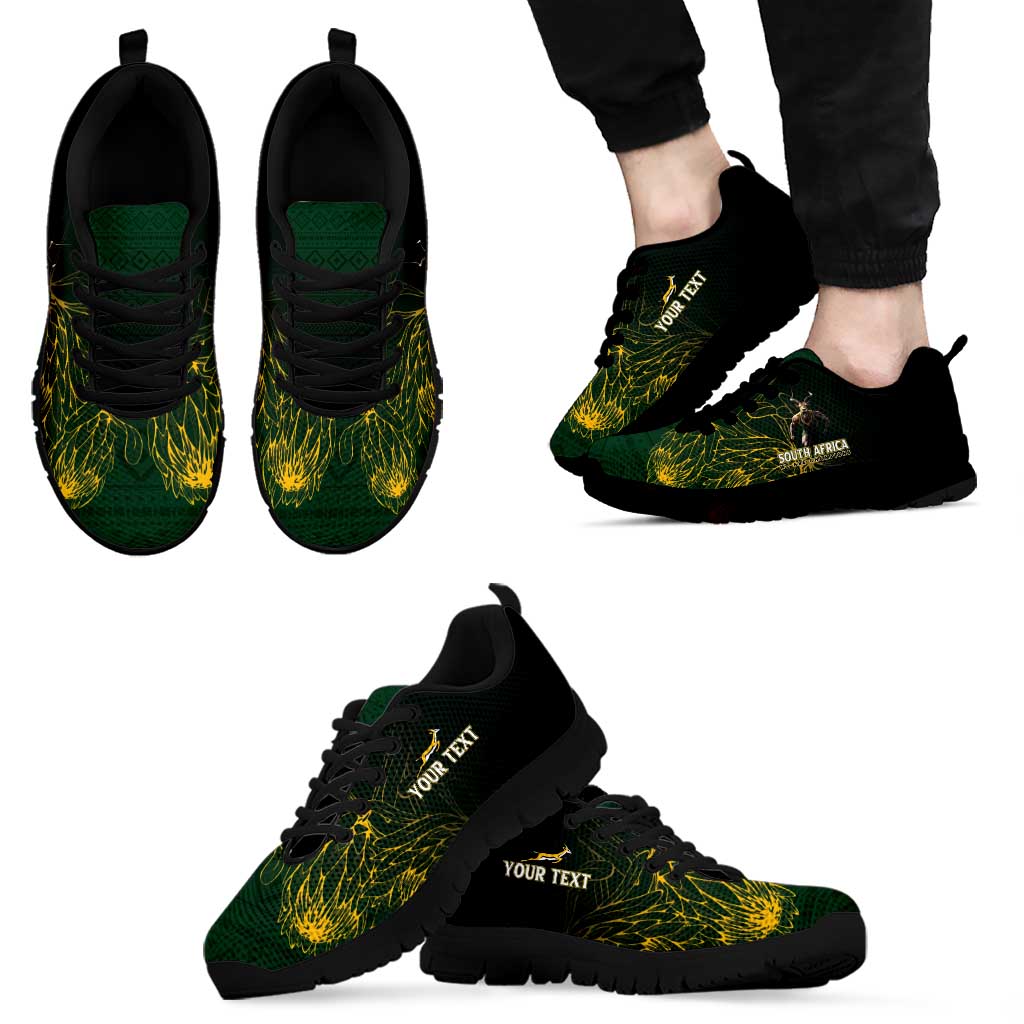 Personalised South Africa Rugby Sneakers Proud Bokke We Are Champions - Wonder Print Shop