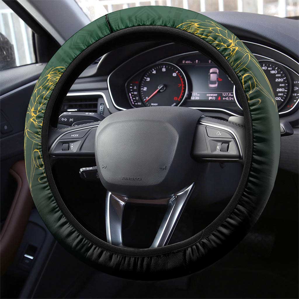 South Africa Rugby Steering Wheel Cover Proud Bokke We Are Champions - Wonder Print Shop