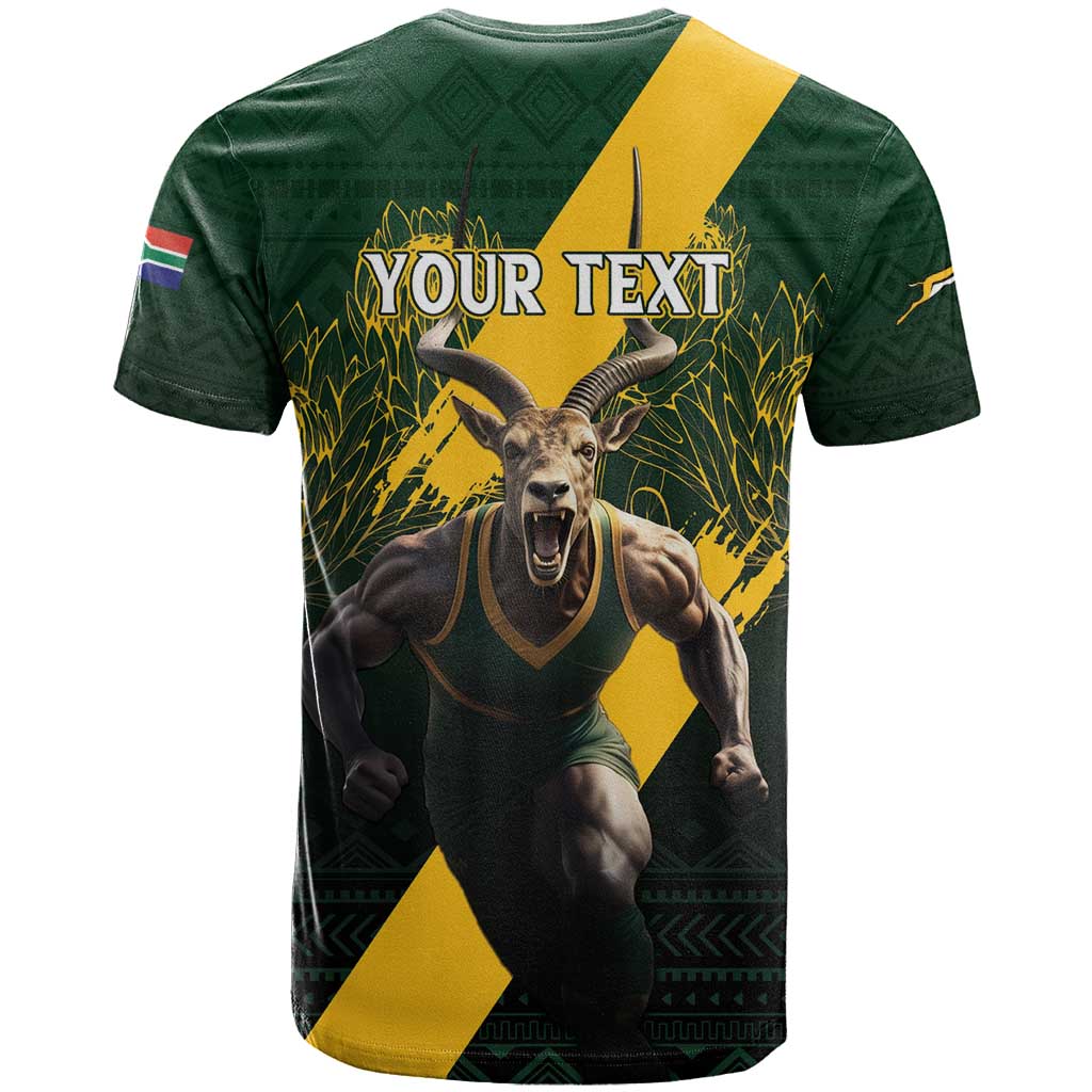 Personalised South Africa Rugby T Shirt Proud Bokke We Are Champions - Wonder Print Shop
