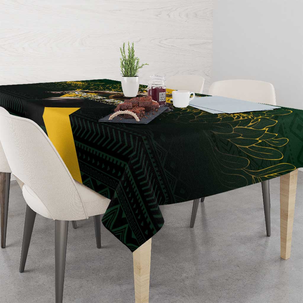 Personalised South Africa Rugby Tablecloth Proud Bokke We Are Champions - Wonder Print Shop