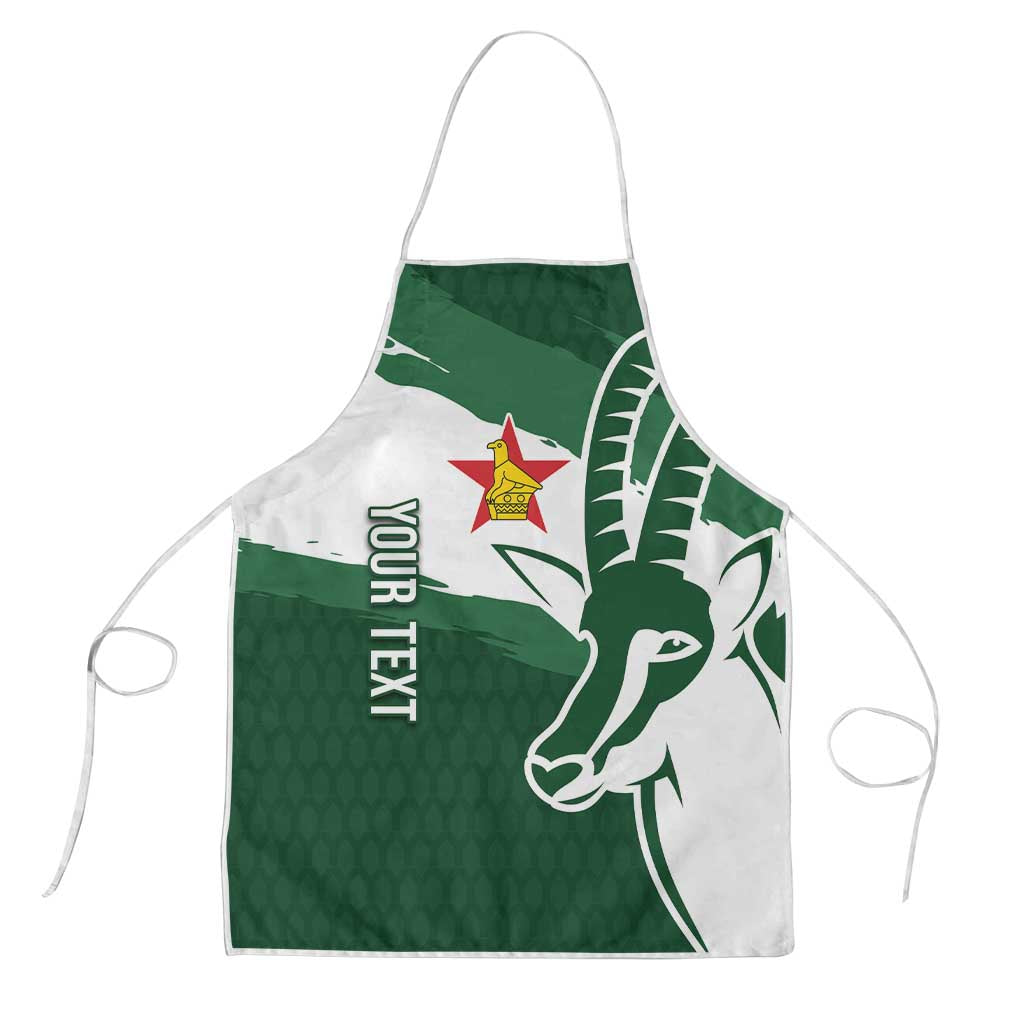 Zimbabwe Rugby Personalized Grunge Apron GO Sables - Wonder Print Shop