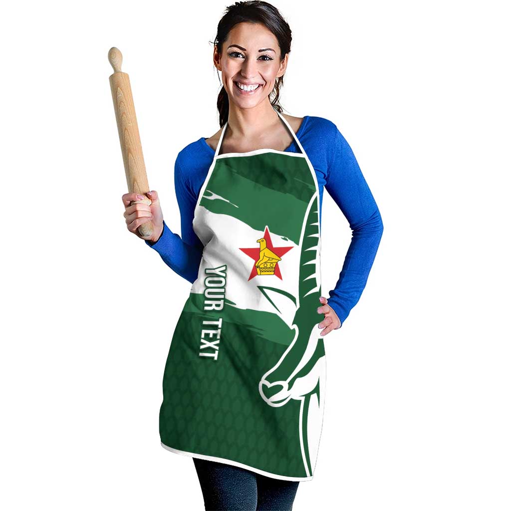Zimbabwe Rugby Personalized Grunge Apron GO Sables - Wonder Print Shop