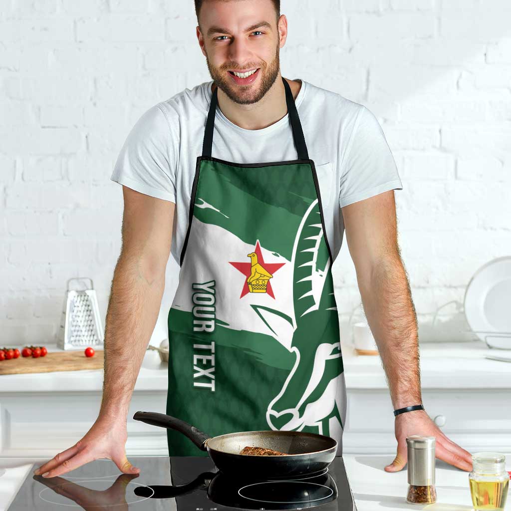 Zimbabwe Rugby Personalized Grunge Apron GO Sables - Wonder Print Shop