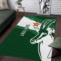 Zimbabwe Rugby Personalized Grunge Area Rug GO Sables - Wonder Print Shop