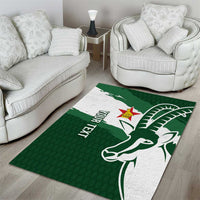Zimbabwe Rugby Personalized Grunge Area Rug GO Sables - Wonder Print Shop