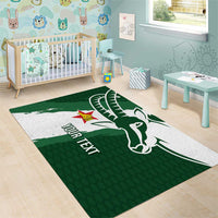 Zimbabwe Rugby Personalized Grunge Area Rug GO Sables - Wonder Print Shop