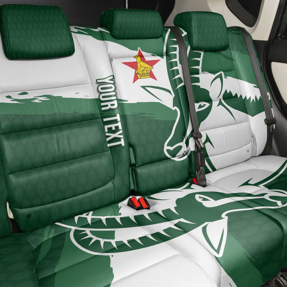 Zimbabwe Rugby Personalized Grunge Back Car Seat Cover GO Sables - Wonder Print Shop