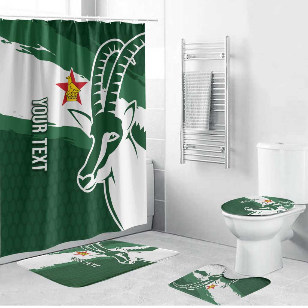 Zimbabwe Rugby Personalized Grunge Bathroom Set GO Sables - Wonder Print Shop