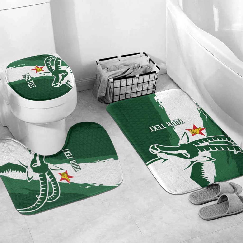 Zimbabwe Rugby Personalized Grunge Bathroom Set GO Sables - Wonder Print Shop