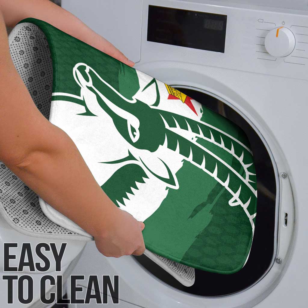 Zimbabwe Rugby Personalized Grunge Bathroom Set GO Sables - Wonder Print Shop