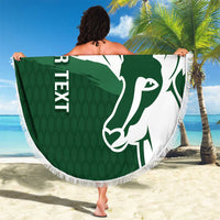 Zimbabwe Rugby Personalized Grunge Beach Blanket GO Sables - Wonder Print Shop