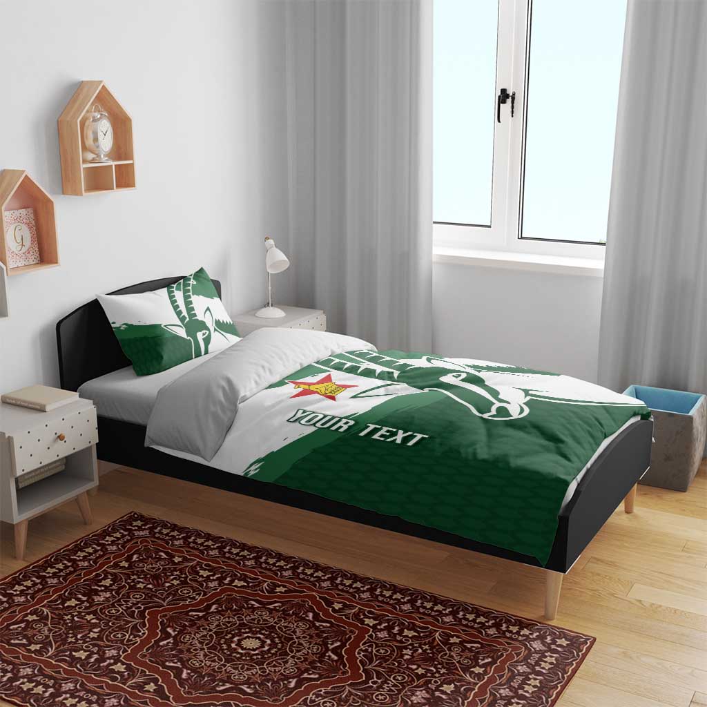 Zimbabwe Rugby Personalized Grunge Bedding Set GO Sables - Wonder Print Shop