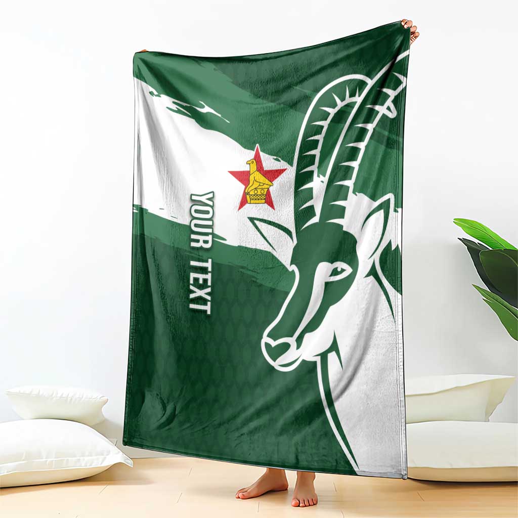 Zimbabwe Rugby Personalized Grunge Blanket GO Sables - Wonder Print Shop