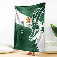 Zimbabwe Rugby Personalized Grunge Blanket GO Sables - Wonder Print Shop
