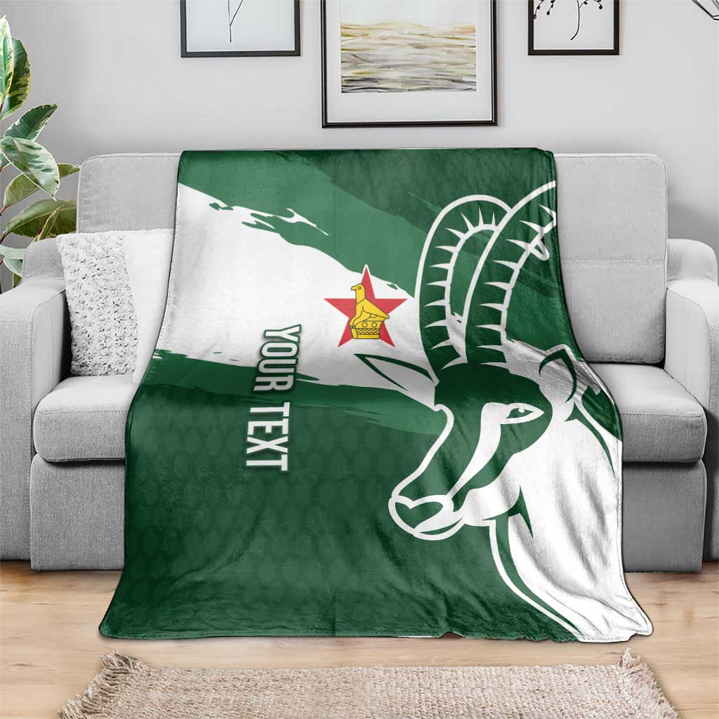 Zimbabwe Rugby Personalized Grunge Blanket GO Sables - Wonder Print Shop