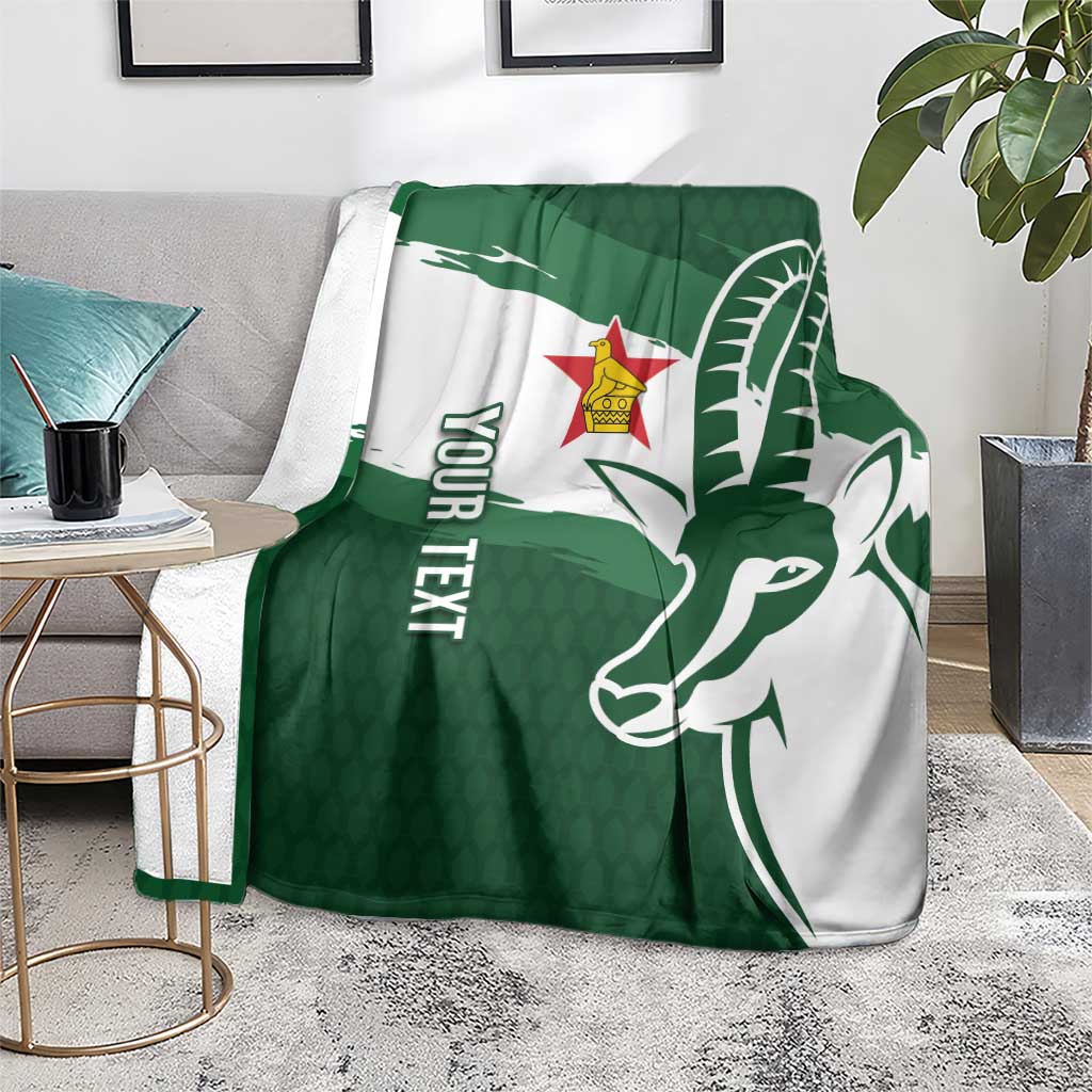 Zimbabwe Rugby Personalized Grunge Blanket GO Sables - Wonder Print Shop