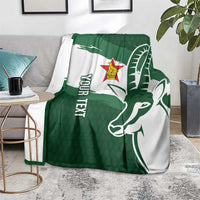 Zimbabwe Rugby Personalized Grunge Blanket GO Sables - Wonder Print Shop