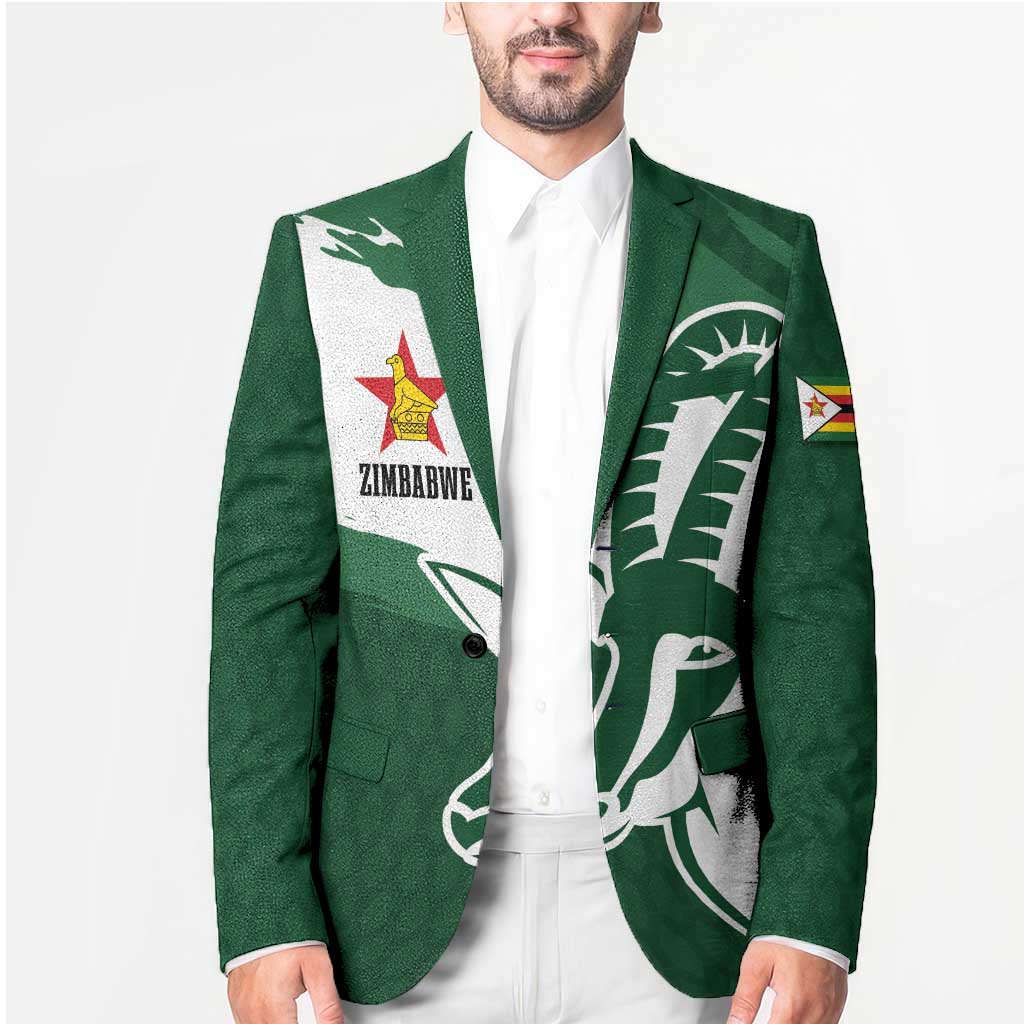 Zimbabwe Rugby Personalized Grunge Blazer GO Sables - Wonder Print Shop