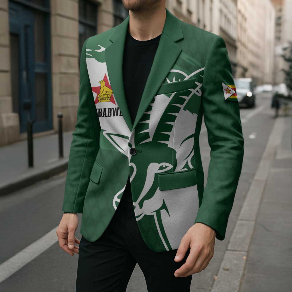 Zimbabwe Rugby Personalized Grunge Blazer GO Sables - Wonder Print Shop