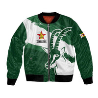 Zimbabwe Rugby Personalized Grunge Bomber Jacket GO Sables - Wonder Print Shop