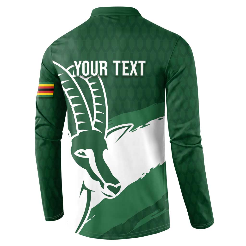 Zimbabwe Rugby Personalized Grunge Button Sweatshirt GO Sables - Wonder Print Shop