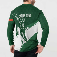 Zimbabwe Rugby Personalized Grunge Button Sweatshirt GO Sables - Wonder Print Shop