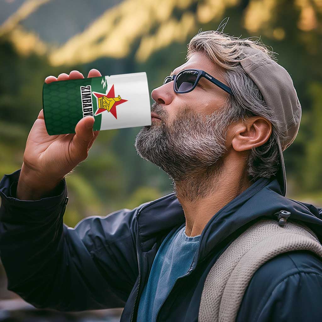 Zimbabwe Rugby Personalized Grunge 4 in 1 Can Cooler Tumbler GO Sables - Wonder Print Shop