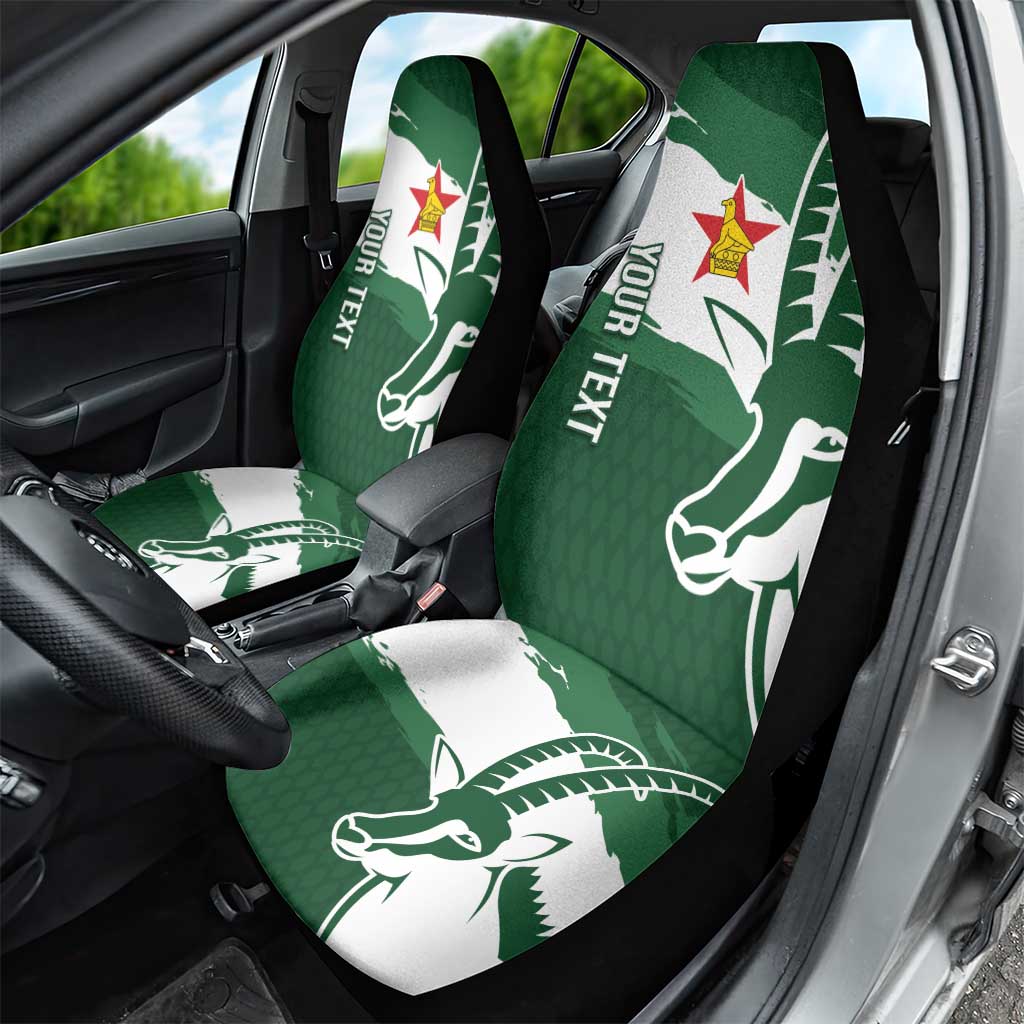 Zimbabwe Rugby Personalized Grunge Car Seat Cover GO Sables - Wonder Print Shop