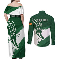 Zimbabwe Rugby Personalized Grunge Couples Matching Off Shoulder Maxi Dress and Long Sleeve Button Shirt GO Sables - Wonder Print Shop