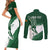 Zimbabwe Rugby Personalized Grunge Couples Matching Short Sleeve Bodycon Dress and Long Sleeve Button Shirt GO Sables - Wonder Print Shop