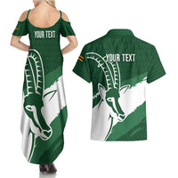Zimbabwe Rugby Personalized Grunge Couples Matching Summer Maxi Dress and Hawaiian Shirt GO Sables - Wonder Print Shop