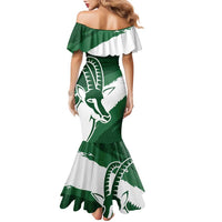 Zimbabwe Rugby Personalized Grunge Family Matching Mermaid Dress and Hawaiian Shirt GO Sables - Wonder Print Shop