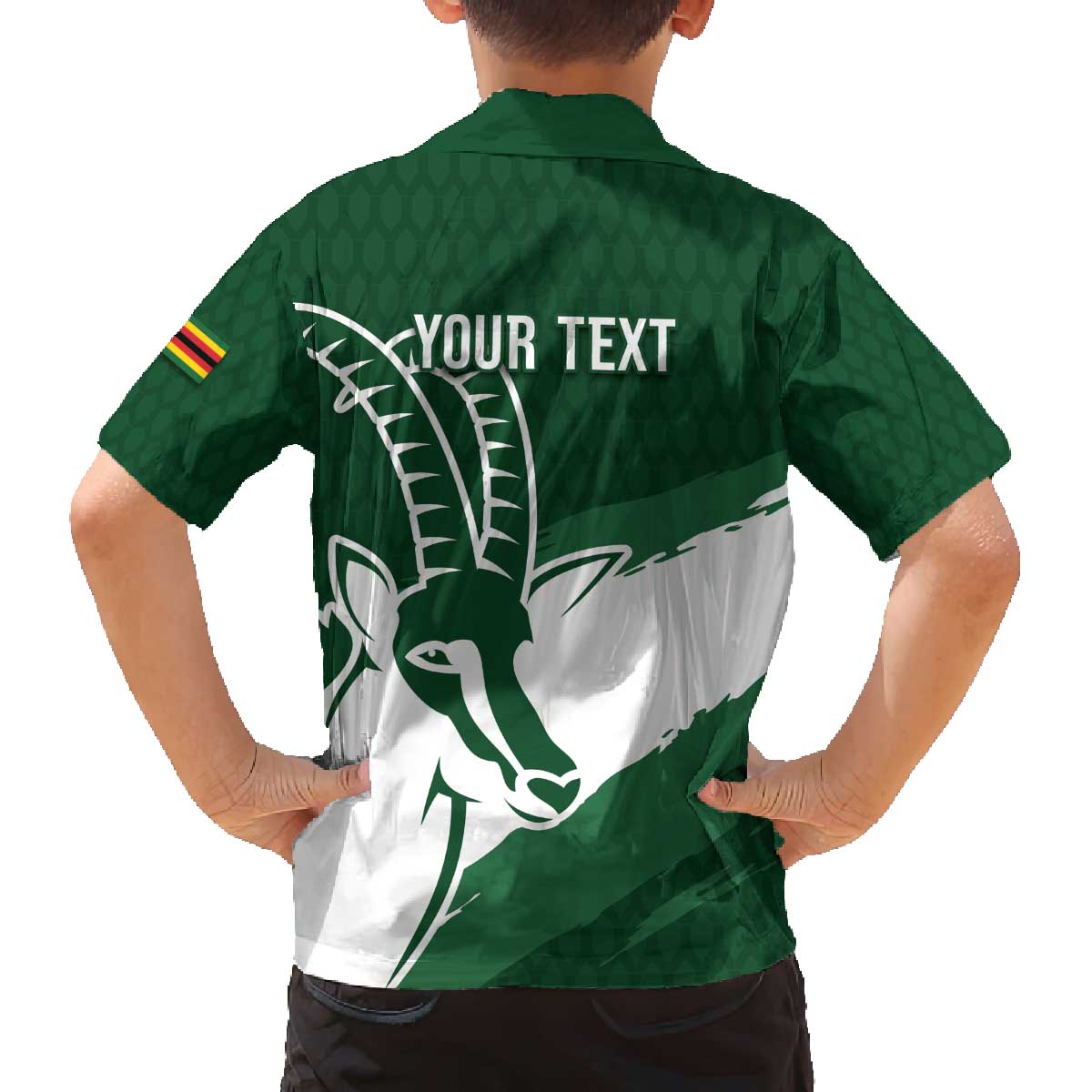 Zimbabwe Rugby Personalized Grunge Family Matching Off The Shoulder Long Sleeve Dress and Hawaiian Shirt GO Sables - Wonder Print Shop